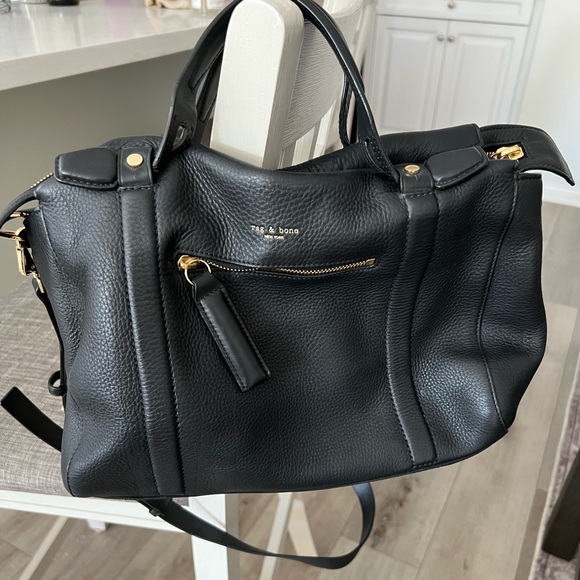 Rag & bone black leather satchel - Picture 2 of 3